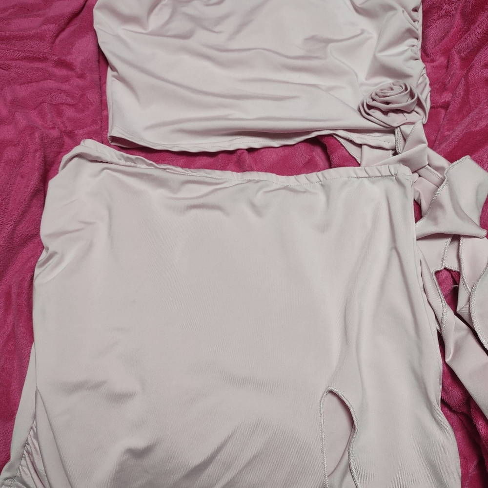 JBL Soft Pink Two-Pice Skirt Set